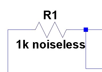 図16. 抵抗のサーマル・ノイズの影響を排除できるLTspiceの シミュレーション方法「noiseless」オプション