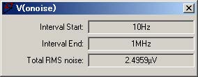 (b) 全ノイズ電圧実効値。2.06μVrmsに低減している