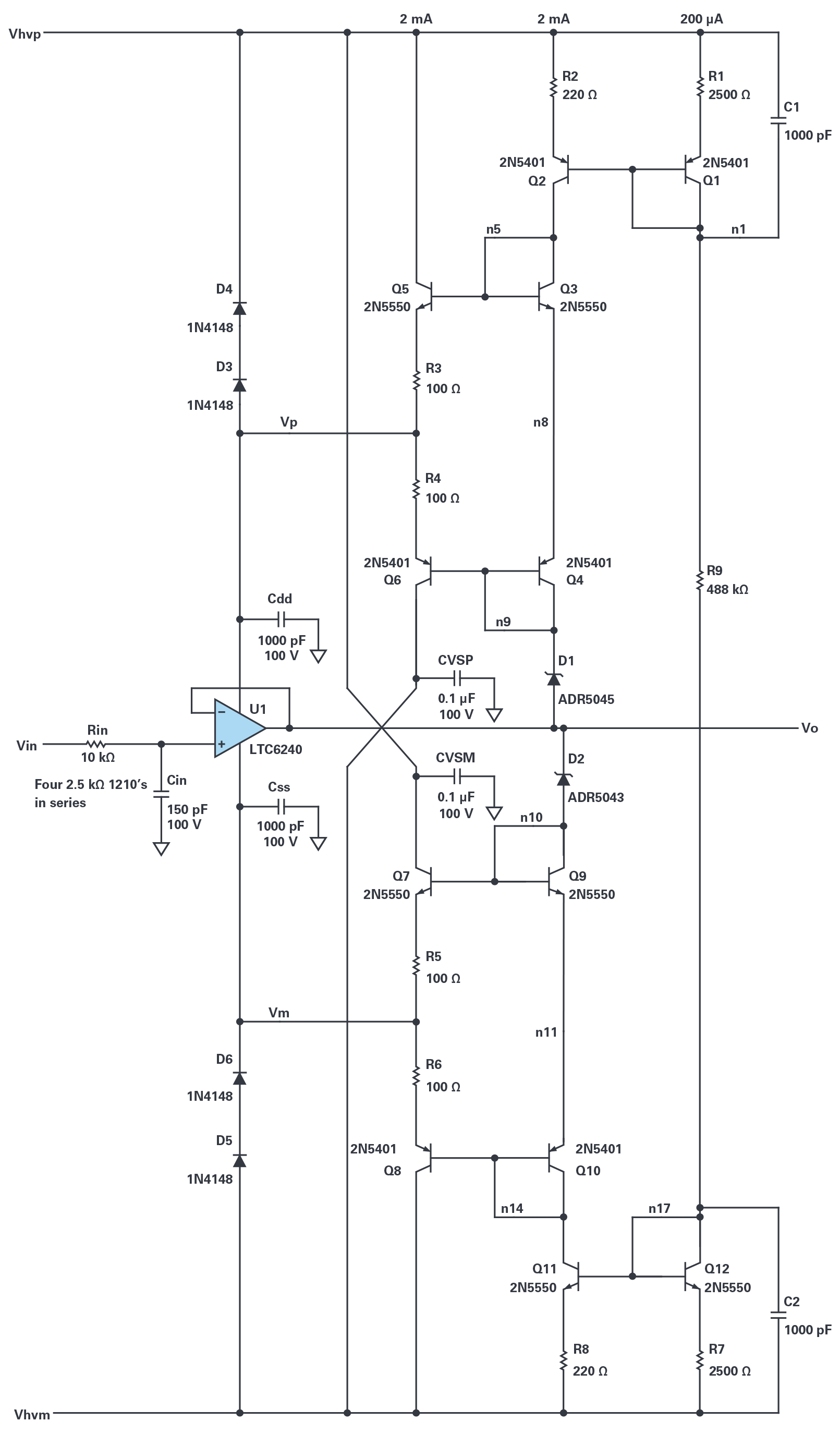 図3 . ブートストラップ手法を適用したアンプ回路