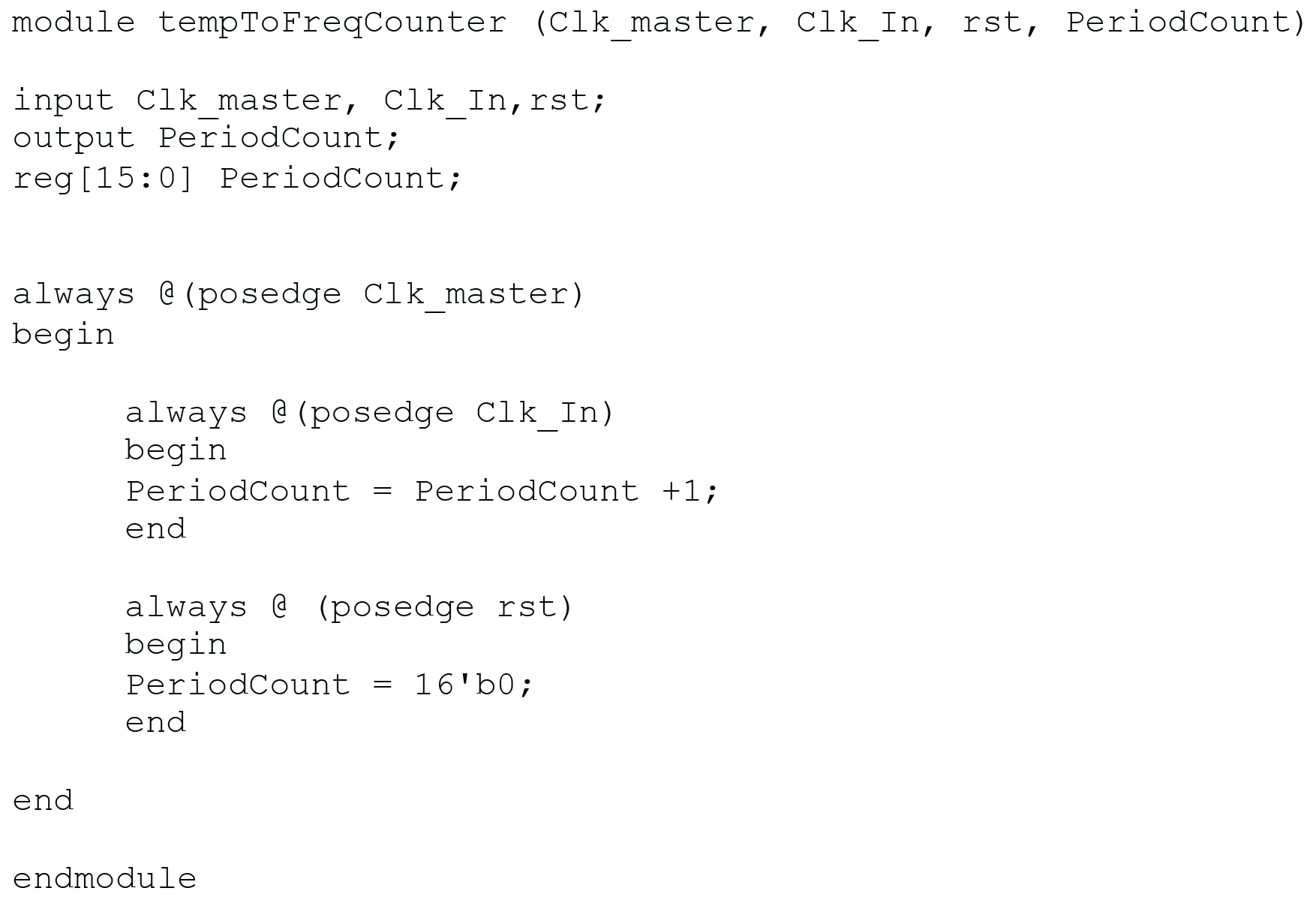 図3 . Verilog コードの例