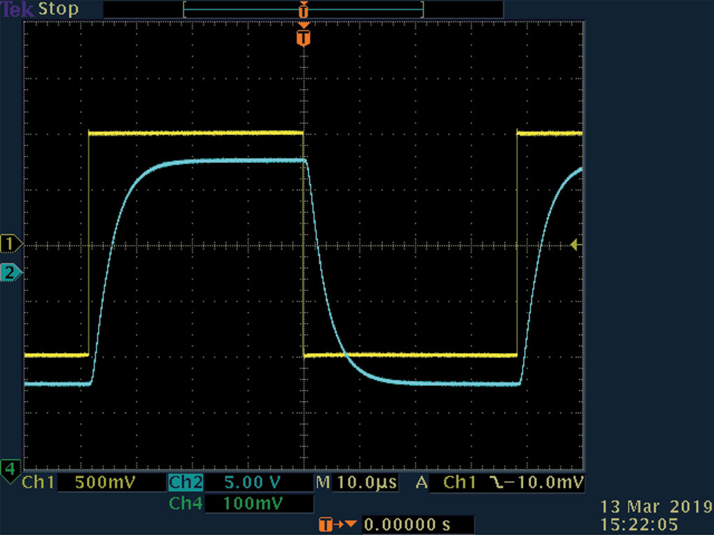 図9 . AD8479 をベースとし、ゲインを10 に変更した回路のパルス応答