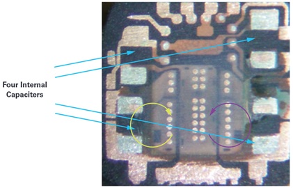 Figure 8. Decapped LT8640S Silent Switcher 2 regulator.