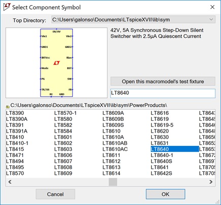 Figure 4. Find the device you want by typing its name in the search field.