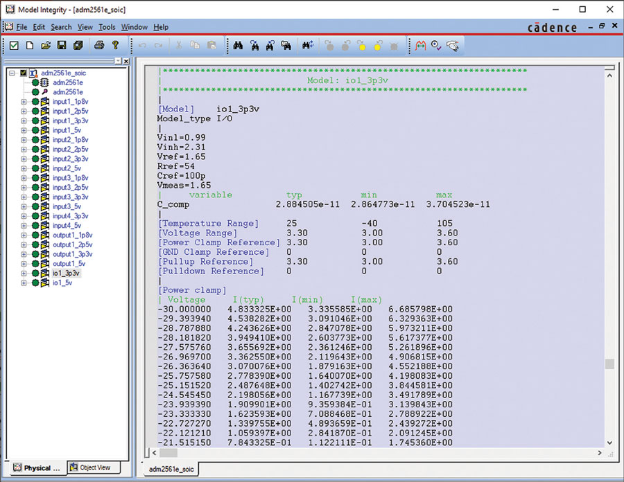 図10. I/Oバッファの記述例(Cadence Model Integrityを使用)