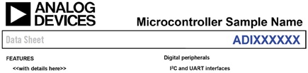 Figure 14. Microcontroller data sheet.