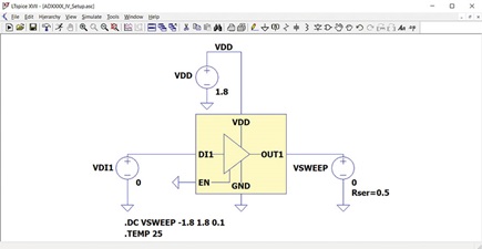 Figure 4. An ADxxxx DOUT1 ground clamp setup.
