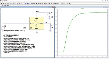 Figure 27. ADxxxx VT setup with additional directives for ramp extraction for rising waveforms.
