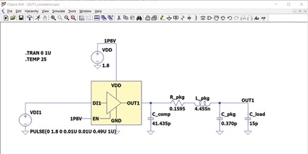 Figure 32. An LTspice DOUT1 correlation testbench.
